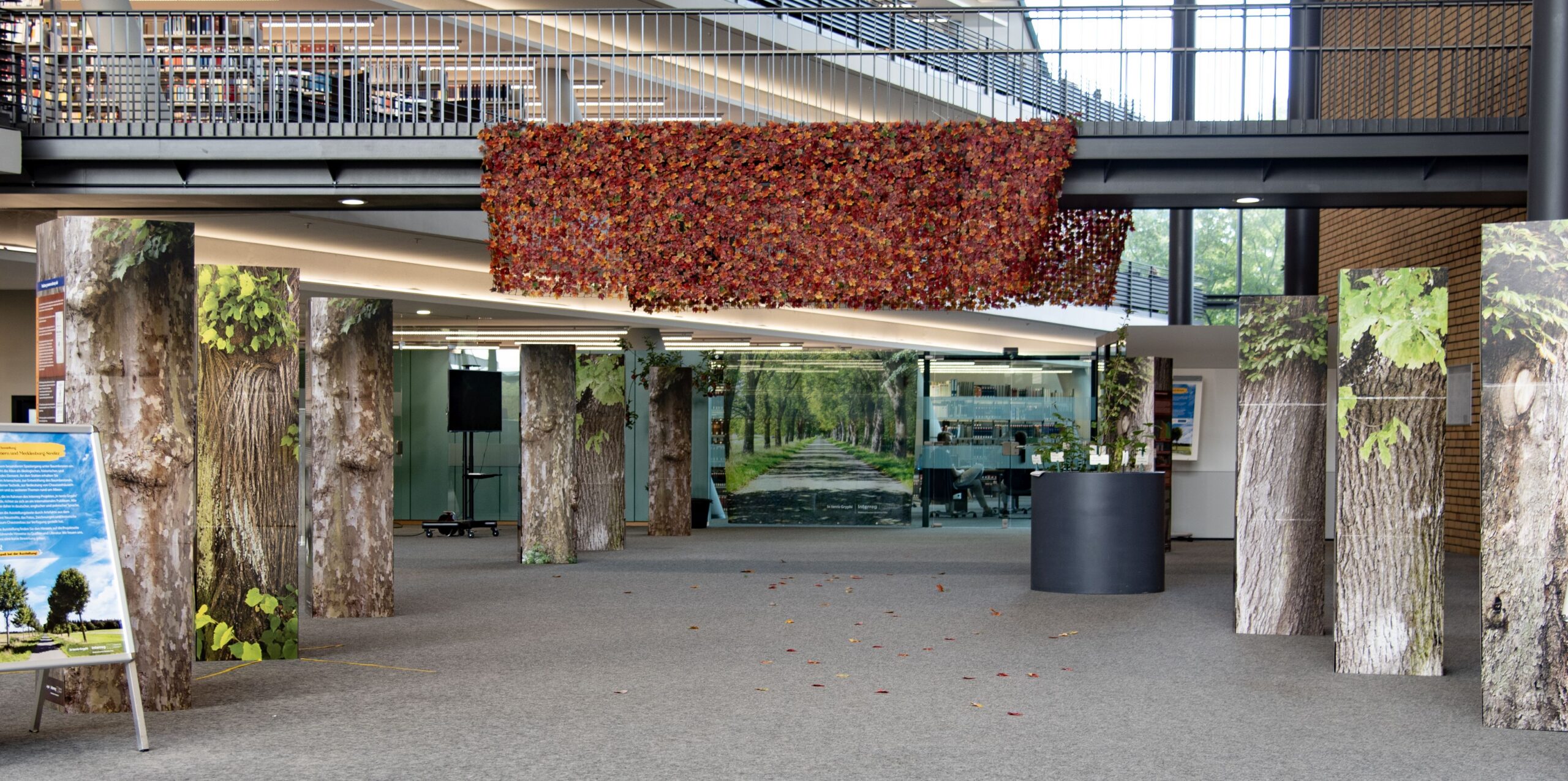 Wystawa „Alleen” w foyer Biblioteki Uniwersyteckiej w Greifswaldzie